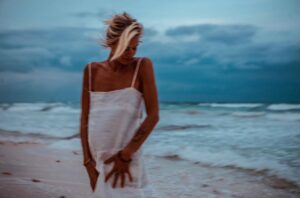 Eliza Coupe Instagram - Scroll on through to see the impromptu photoshoot before my birthday dinner outside  @realcoconutkitchen in Tulum two days ago. The sorceress who is @sea.lua walked in and said her gift was to capture the moment... it was only about 8 minutes of captures. Just the two of us, no glam squad no nuthin....Just the magic of sacred Tulum as our backdrop and the energy of the elements and us. 
As I look at these pictures, I see  freedom. I am not sure I have ever seen that in a picture of me. So many shackles to expired realities... and alas... now I am free. And each day I will slough off another layer and perhaps next year or next week or even tomorrow, I will see an even freer me. As that is how is to be the truth of who we came here to be... shedding and transmuting all the tired stories of who we think us to be. I am so grateful for this life. Every single moment of these 40 years...this time around...they brought me here and here is a stunning place to be. 

Dress by @yevadon 🤍

#love #gratitude #tulum #powerful #freedom #be #open #expand #elevate #trust #impeccable #impeccability #integrity #precision #clarity #raiseyourvibration #ootd #beach #flow #farts