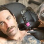 Eliza Coupe Instagram - I have a pretty intense crush on my husband. And on @k_amato21 for being such an amazing tattoo artist and person. 🖤🖤🖤🖤🖤🖤🖤🖤🖤🖤 #nofilterneeded #tattoo #lovefirstlove #be Corona, California