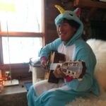Elizabeth Chai Vasarhelyi Instagram - Here we go… happy Father’s Day to one hell of an / a: Easter egg dyer, cat ear sporting, child exhausting, gladiatorial, bear teasing, ice cream stealing, mug face making, mochi loving, construction working, unicorn onesie guitar playing hunk of a dad (partner!) @jimmychin we love you even when you strike a pose. ♥️♥️♥️♥️♥️