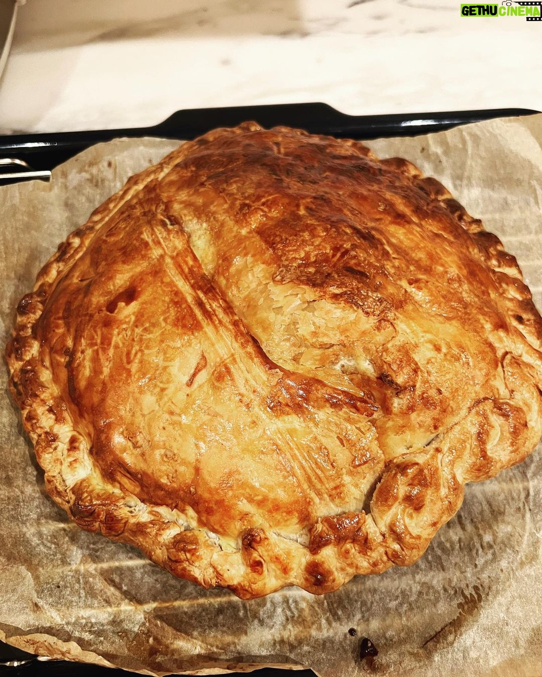 Elizabeth Chai Vasarhelyi Instagram - We made a galette for la fete des rois @oelizzy let’s hope we don’t poison anyone… (meaning those we don’t mean to … or rather unintentionally)