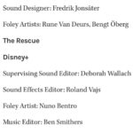 Elizabeth Chai Vasarhelyi Instagram – Motion Picture Sound Editors (MPSE) thank you so much for honoring @therescuefilm and #Deborah Wallach and our team with this amazing nomination #audiocounts