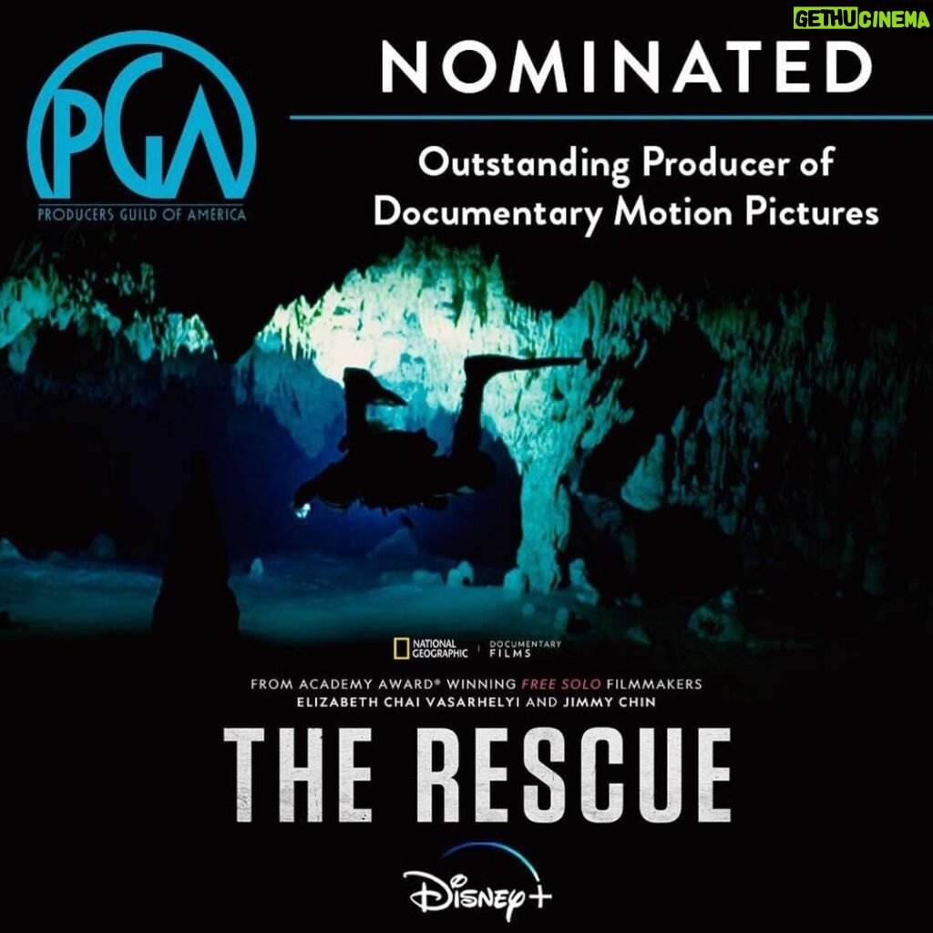 Elizabeth Chai Vasarhelyi Instagram - Thank you @producersguild @therescuefilm @jimmychin 🙏🙏🙏 it feels really nice to have the excruciating producing work that went into this film recognized - and to be in such great company! Thank you John Battsek, PJ Vansandwik, Bob Eisenhardt, Jennie Amias and last but certainly never least @annacmbarnes thank you truly
