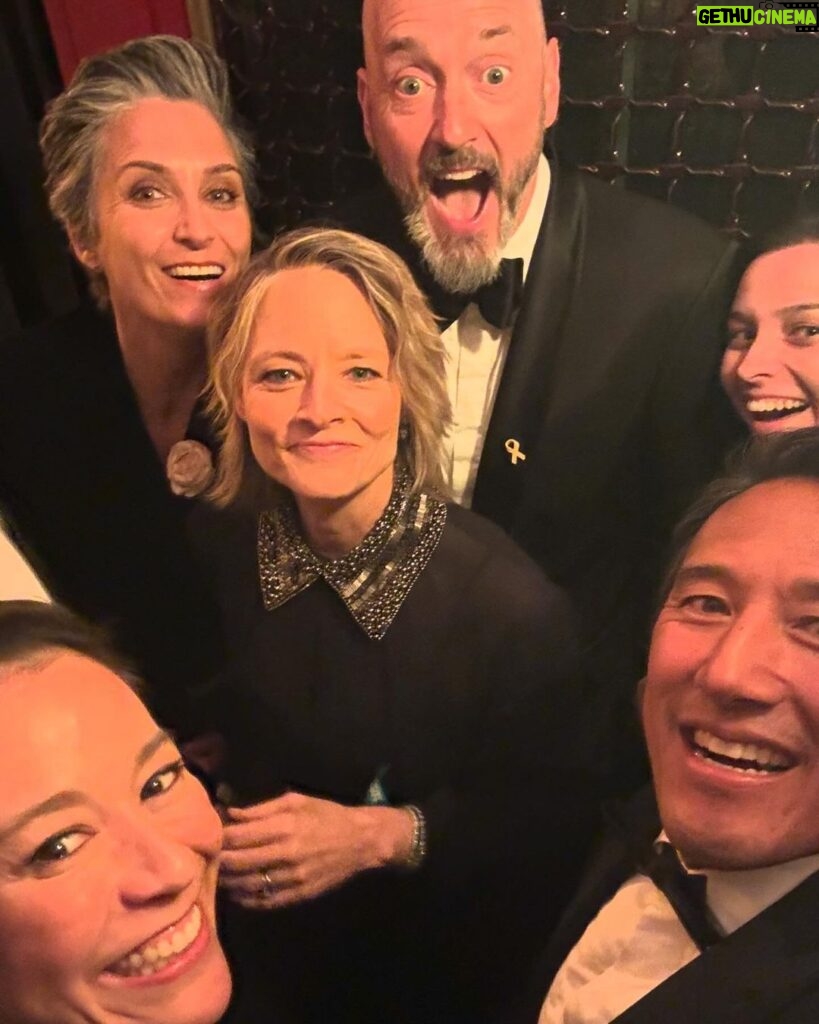 Elizabeth Chai Vasarhelyi Instagram - @goldenglobes with @nyadmovie Annette Bening and Jodie Foster no gold needed to witness your reign. We are so so grateful and proud to go on this epic journey with you. Bravo and so well deserved to #beef @steveyeun @jimmychin @diananyad @jaredleto @brielarson @rajendraroyinsta @cameronpbailey @rogerrosswilliams @rachelbrosnahan @bonniestoll @juliaallyncox @carolinaherrera @ireneneuwirth