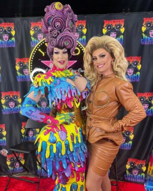 Ella Vaday Instagram - Dragcon DAY2 Dump! Managed to whip around and catch a few of my mates! 

Also limited Polaroids for sale now! This look will be next up after day 1 ends. Look in highlights! 

Wig- @baehmbaehmwigs 
Fit - @jeffreykellydesigns 
Shoes - @bakeashoe