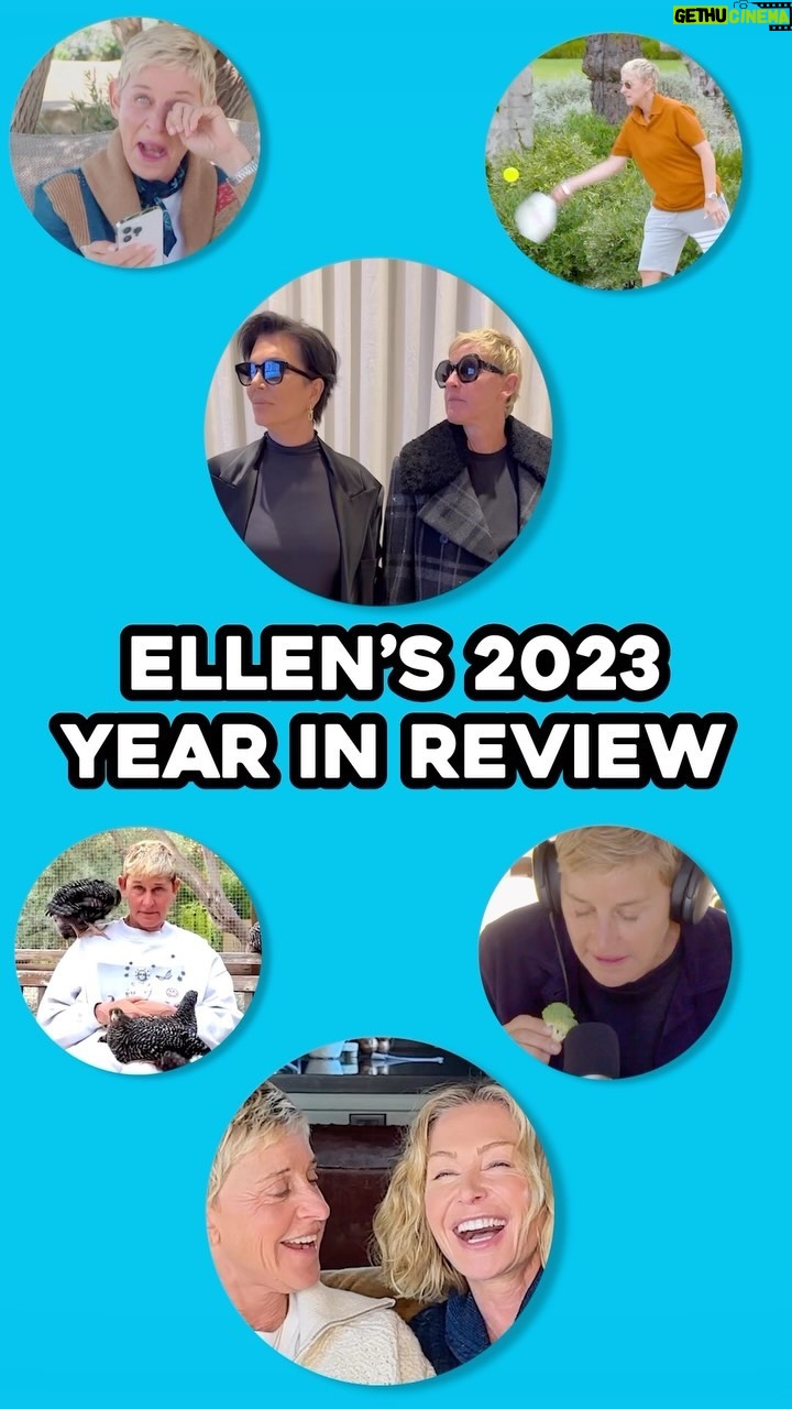 Ellen DeGeneres Instagram - 2023 was filled with lots of laughs and lots of chickens.