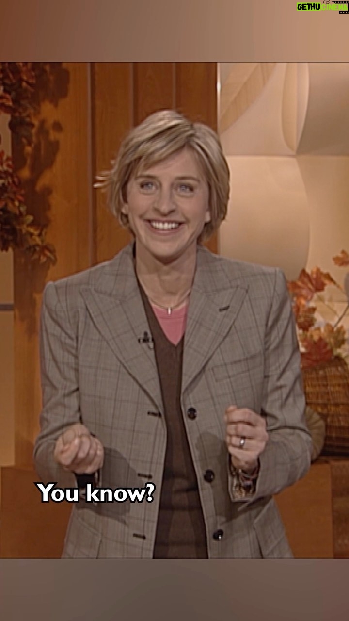 Ellen DeGeneres Instagram - Thanksgiving is the time for food and laughter.