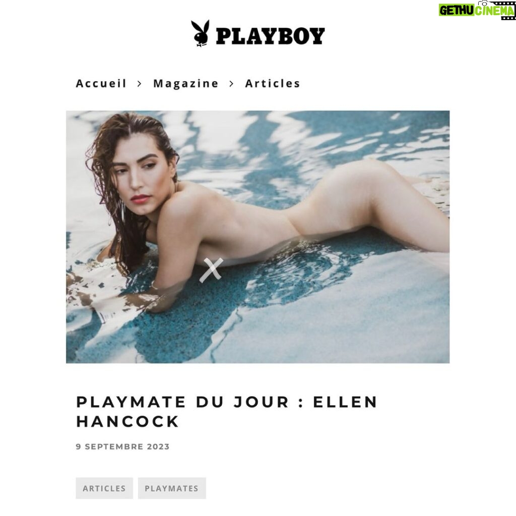 Ellen Hancock Instagram - I think I never shared this? Featured by @playboyfrance as “Playmate Du Jour” • link in bi0