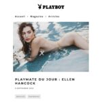 Ellen Hancock Instagram - I think I never shared this? Featured by @playboyfrance as “Playmate Du Jour” • link in bi0