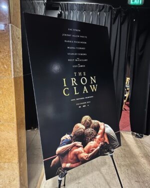 Ellen Hancock Instagram - Tried not to ruin my mascara at a screening for @ironclawmovie IT WAS VERY HARD 🥹💗✨ Extra layer of special-ness seeing it with my wrestling world bestie @stellakae444 • #ironclaw #ironclawmovie #a24 #a24films @zacefron @jeremyallenwhitefinally @holtmccallany @a24