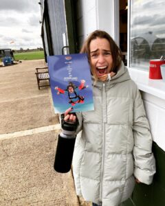 Emilia Clarke Instagram - What could match the profound existential terror of another birthday? Jumping out of a goddamn plane is what. 😎 #whosaysyoucanonlyflydragons? #freeeeeeeeeefaaaalllliiiinnnggggg #🥳 #myfacialexpressionstellyouallyouneedtoknow #mymothermyhero #birthdaybluestakeapunch Thank you Hinton Sky Diving for the most exhilarating experience of my life! Hinton Skydiving Centre