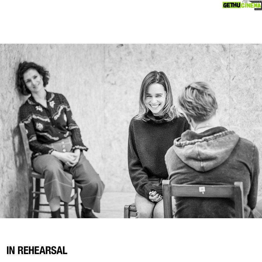 Emilia Clarke Instagram - Ah... the black and white thrill of rehearsal photos... here’s a little sneak peak at the moody, joyous, Russian intensity in action... all this coming to @playhousetheatrelondon thanks to our fearless leader @jamielloydco from March 11th-May 20th. Buy now if you dare.... 😎🏆🤘 #orifyoufeellikesettlingintoadamnfineplay #hereiaminfullflowhappiness #theatrebabyatheartandsoul #❤️ #🤩 📸 by @marcsbrenner 👏