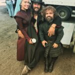 Emilia Clarke Instagram – Did I just stumble upon the truth here?! The cup bearer does not drinketh the Starbucks tea… oh and this ain’t a spoiler just a lost wanderer coming home for a mid filming cuppa….🔥 @prideofgypsies you so fire you make my hair turn blue. 
#forfuturereferenceileavethebagin #drogonyouhavemyheart4lyfe #familyvalues @gameofthrones #forthethrone #forthecaffeine #forthedragons #🔥 #🙌 #❤️