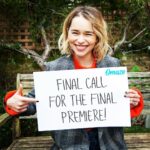 Emilia Clarke Instagram - THIS IS IT YOU GUYS! It’s almost time for the final season… which means it’s your FINAL CHANCE to be my plus-one at our very last Game of Thrones premiere. Don’t miss your chance to support a great cause and come hang with me and the cast while we laugh/cry/snot/hug/dance all over each other at the premiere. I can’t wait. Click my bio link or go to omaze.com/emilia @omazeworld #onlyatomaze #bestplusoneever #seriouslyweregoingtopartyandcryandparty #😥 #itsgonnabeEPIC #❤️