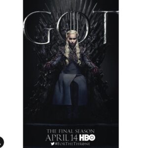 Emilia Clarke Instagram - ITS HAPPENING PEOPLE!!!!!!! Posters are live and kicking and mammas got her game face on 🔥#forthethrone #holdontoyourdragonsbabycosthiswillblowyourmind @gameofthrones @hbo @helenstills