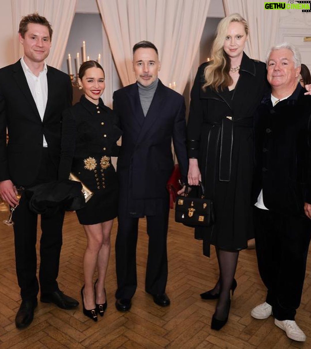 Emilia Clarke Instagram - Thank you so much to @schiaparelli and the incredibly talented @danielroseberry for kicking my jet lag to the curb and giving me this FIRE outfit to wear last night! Welcome to London baby! 🥰🙌❤️