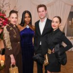 Emilia Clarke Instagram - Thank you so much to @schiaparelli and the incredibly talented @danielroseberry for kicking my jet lag to the curb and giving me this FIRE outfit to wear last night! Welcome to London baby! 🥰🙌❤️