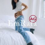 Emily Ratajkowski Instagram - introducing emrata x @agjeans ! i loved designing these pieces and am so excited to see you all wearing them & taking them from day to night. many thanks to the ag team 🫶#emrataxag
