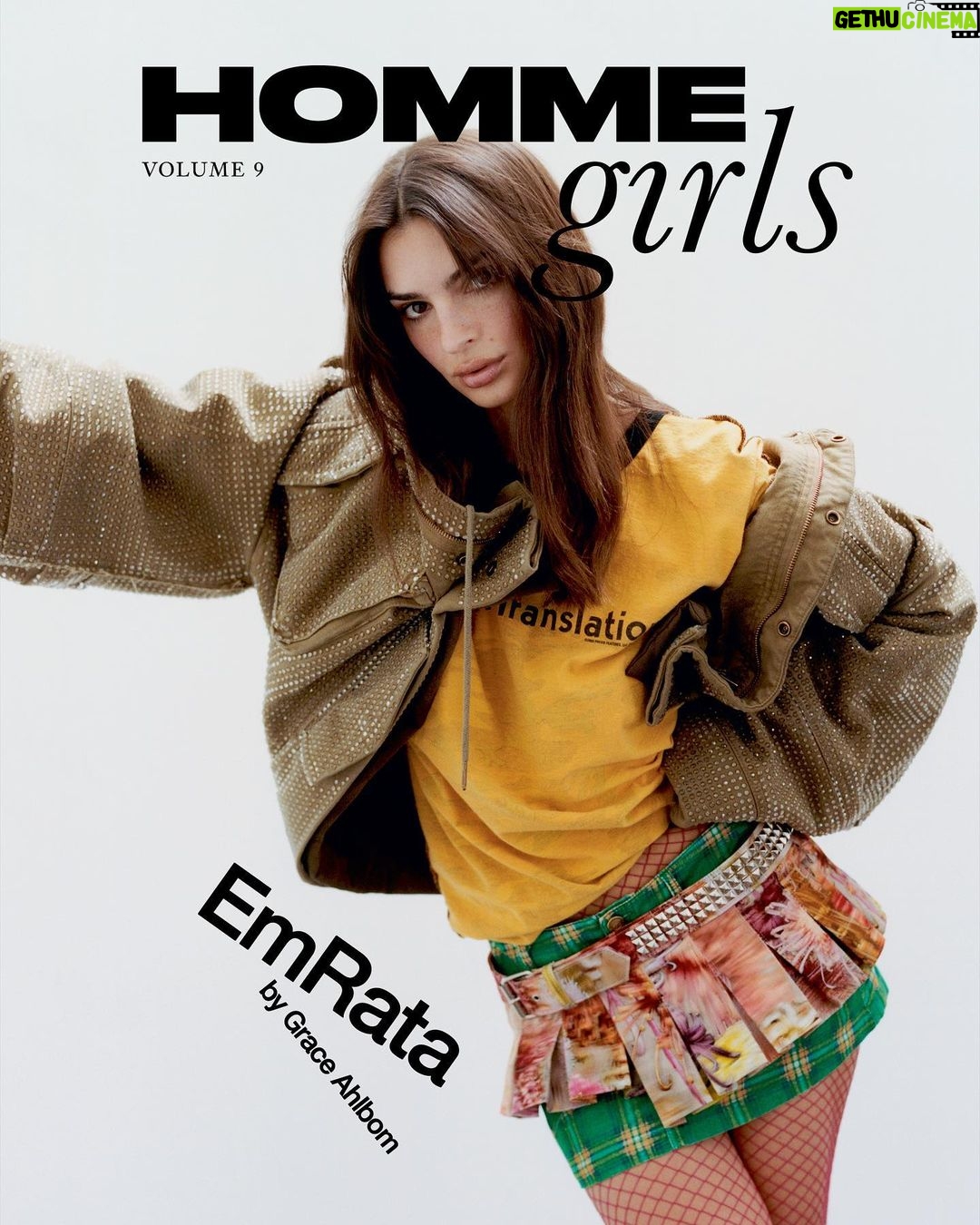 Emily Ratajkowski Instagram - HOMMEGIRLS VOLUME 9 Featuring Emily Ratajkowski. It’s the EmRata Era. Not even half way into 2023 and she’s already scored every single major ad campaign, runways on runways, and over 20 mega-wattage guests on her compelling new podcast. She’s a model, actress, best-selling author, podcast host and above all, a woman in charge of her own destiny. Our very own creative director Jen Brill slides into her DMs and gets the DL… Emily in @marcjacobs jacket, vintage t-shirt courtesy of @jerks.store, @erl__________ skirt, @collinastrada skirt, and @falke tights. Starring @emrata Photography @sk8rmom420 Styling @flofloarnold Interview @jenbrillbrill Makeup @yumilee_mua Hair @evaniefrausto Nails @notbad.as Set Design @laurennikrooz Casting @establishmentny Production @starkman.associates Editor in Chief @mrthakoon Creative Director @jenbrillbrill Art Direction @rosfok @chloescheffe @natmshields @rainetrain Thank you @marguerite.tortugalove