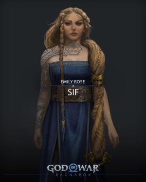 Emily Rose Instagram - This was fun. Getting to be a part of this amazing cast and step into this legendary lady was incredible. Everyone was very gracious in filling me in on all the folk-lore but to embody her grit, play in this world, and have that hair! These are the perks! Thanks @playstation @santamonicastudio 🤩 #godofwarragnarok #playstation5 #ladysif #godofwar