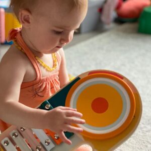 Emily Rose Instagram - Can’t believe it’s been a year since I had this little gift. Thanks @manhattantoy for the sweet gifts for our kiddos we really have enjoyed how well made and classic they are.