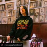 Eminem Instagram – #Repost @momsspaghettidetroit
・・・ 
In addition to leftovers from the vault – we got a FRESH drop of #MomsSpaghetti merch – launches today at #TheTrailer