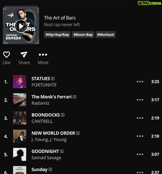 Eminem Instagram - 🔥the best BARS from #theartofbars @audiomack - check the first 5 of the playlist for my picks link in bio