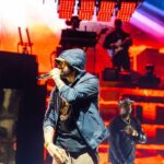 Eminem Instagram - Had 2 come out with @50cent last night… thanks 4 the love, Detroit! FINAL LAP TOUR!!! photo credit: Krewsade