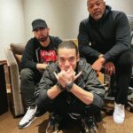 Eminem Instagram - Me and Dre back at it… Check @ezekielmiller aka Ez Mil out- link in bio @shadyrecords @aftermath @interscope @virginmusic