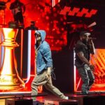 Eminem Instagram - Had 2 come out with @50cent last night… thanks 4 the love, Detroit! FINAL LAP TOUR!!! photo credit: Krewsade