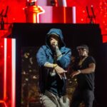 Eminem Instagram - Had 2 come out with @50cent last night… thanks 4 the love, Detroit! FINAL LAP TOUR!!! photo credit: Krewsade