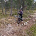 Emma Kimiläinen Instagram - Beautiful day mountain biking in Lapland 🇫🇮 @livcyclingfinland #visitlapland #visitfinland #livcycling #livyourlife #Liv #emtb #mtb Kukastunturi