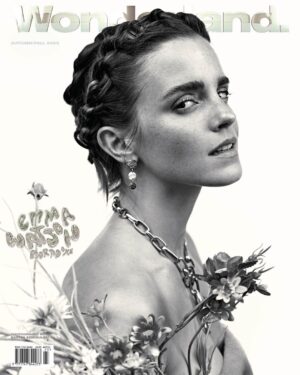 Emma Watson Instagram - “I’ll be here until this shoot is iconic!” promised Emma Watson on the set of her Wonderland cover shoot. A comment that speaks volumes to the hard working and dedicated nature of the 32-year-old who spent 8 hours at our cover shoot - eventually plunging into a rippling pool - attended Brown University alongside acting and now, has directed Prada’s new beauty campaign for Prada Paradoxe fragrance. Much like a paradox - a person or thing that combines contradictory features or qualities - the multidisciplinary Emma Watson continues to break expectations.

Covering our Autumn/Fall 2022 issue, celebrating the launch of her directorial debut with the @pradabeauty new refillable perfume, actor and activist Emma Watson speaks to the cultural historian of the Middle East with whom she studied at Brown, Dr. Shiva Balaghi, about the multiplicity behind the woman she has become and how this project came to be. Pre-order the issue now at wonderlandshop.com🖤

First cover: @emmawatson wears fashion by @prada 
Second cover: @emmawatson wears jewellery by @pomellato
Third cover: @emmawatson wears top by @valentino, available @myrunwayarchive, skirt by @prada and rings by @emefacolejewellery
Fourth cover: @emmawatson wears fashion by @prada and rings by @completedworks

Photography by @smiggi
Fashion by @toniblaze
Interview by @shivabalaghi
Set Design by @sarah.asmail at @vision.artists
Hair by @alexpriceglam at @afrankagency
Makeup by @lisaeldridgemakeup at @streetersagency
Makeup Assistant @nilly_vanilli
Manicurist @nailedbysg at @thewallgroup
Editorial Director @huwgwyther
Editor @ella_b18 
Deputy Editor @scarlintheshire
Cover Design by @livi.av @aparna_aji
Set Construction by @callcentrekid and @malo_green at  @cousdela
Set Design Assistant @elinmtaylor
Production Director @bencrankbencrank
Production Assistant @isabellacoleman_
Styling Assistants @yascwilliams @ritabiancardi.portfolio 
Fashion interns @_sj_lee @mimafarrow @jogintekav

Special thanks to @bigskystudios