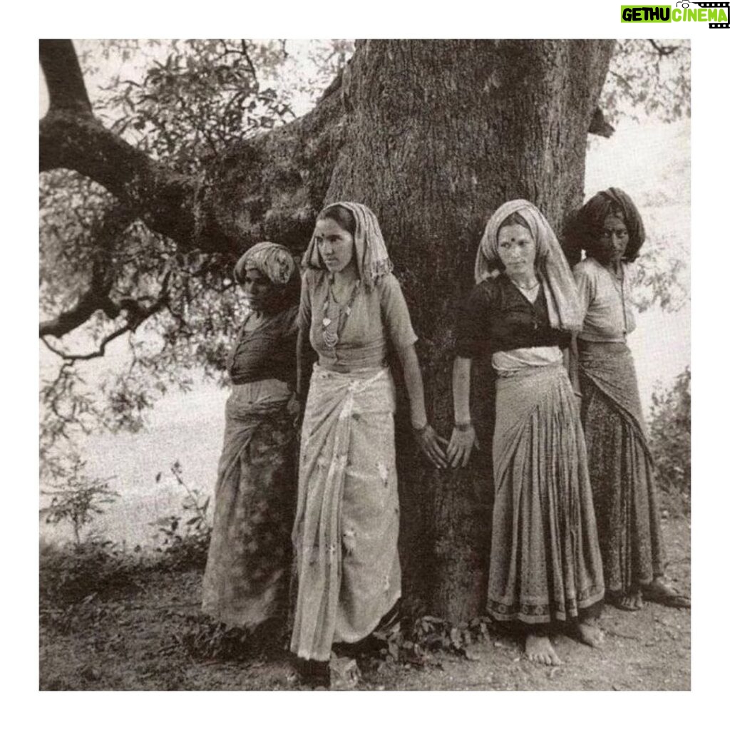 Emma Watson Instagram - 🖤 Thank you for protecting our forests and trees! 🖤⁠ ⁠ The women pictured here were part of the Chipko movement, a non-violent social and ecological moment by rural villagers, particularly women, in India during the 1970s. Here they are protecting a tree from government logging.⁠ ⁠ The Hindi word Chipko, means to "hug" or "cling to", reflected in the demonstrator's primary tactic of embracing trees to protect them from loggers. #repost @witches.of.insta