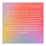 Emma Watson Instagram - WOMEN IN STEM & THE DIGITAL ECONOMY - Good news ladies, the digital economy is a goldmine of opportunity (with higher paying salaries!), and it desperately wants more women to join force. Karlie Kloss @karliekloss is one powerhouse who recognizes this and has created the very successful Kode With Klossy Program @kodewithklossy 👩‍🔬💻🤍 But to further explain (and encourage!) why women should be involved in building the digital economy - here is some key information!