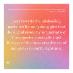 Emma Watson Instagram - WOMEN IN STEM & THE DIGITAL ECONOMY - Good news ladies, the digital economy is a goldmine of opportunity (with higher paying salaries!), and it desperately wants more women to join force. Karlie Kloss @karliekloss is one powerhouse who recognizes this and has created the very successful Kode With Klossy Program @kodewithklossy 👩‍🔬💻🤍 But to further explain (and encourage!) why women should be involved in building the digital economy - here is some key information!