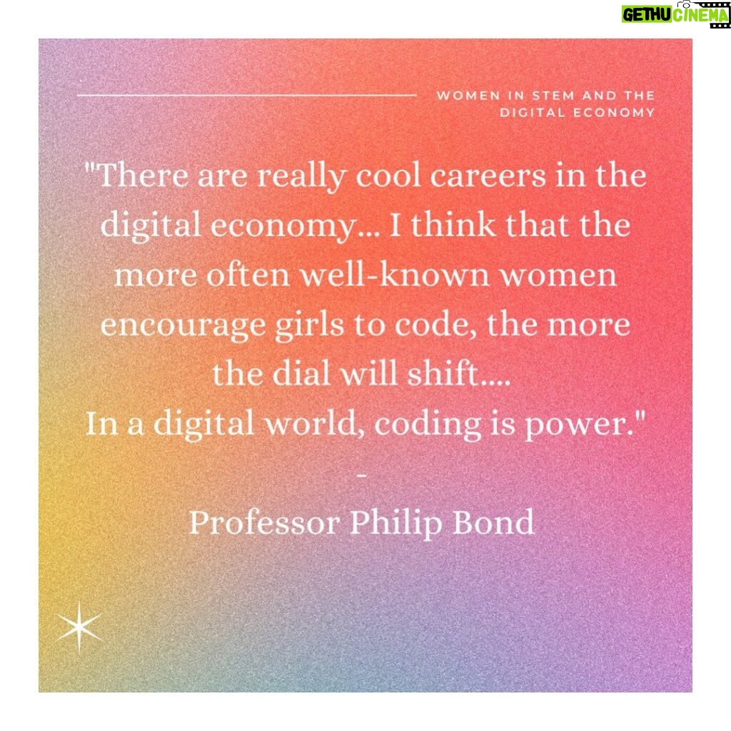 Emma Watson Instagram - WOMEN IN STEM & THE DIGITAL ECONOMY - Good news ladies, the digital economy is a goldmine of opportunity (with higher paying salaries!), and it desperately wants more women to join force. Karlie Kloss @karliekloss is one powerhouse who recognizes this and has created the very successful Kode With Klossy Program @kodewithklossy 👩‍🔬💻🤍 But to further explain (and encourage!) why women should be involved in building the digital economy - here is some key information!