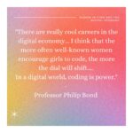 Emma Watson Instagram - WOMEN IN STEM & THE DIGITAL ECONOMY - Good news ladies, the digital economy is a goldmine of opportunity (with higher paying salaries!), and it desperately wants more women to join force. Karlie Kloss @karliekloss is one powerhouse who recognizes this and has created the very successful Kode With Klossy Program @kodewithklossy 👩‍🔬💻🤍 But to further explain (and encourage!) why women should be involved in building the digital economy - here is some key information!