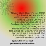 Emma Watson Instagram – Fashion lacks urgency when it comes to the climate emergency, according to newly revealed data on 2,500 brands’ environmental track records. It’s important that we have a handle on what impact the fashion industry is having and where it’s going. 👀👀👀 @goodonyou_app written by: @sophiebenson ♥️♥️♥️
