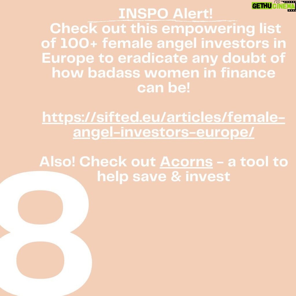 Emma Watson Instagram - Female investment and divestment is crucial in order to build the world we want to live in. Swipe for some incredible information. 💗💗💗