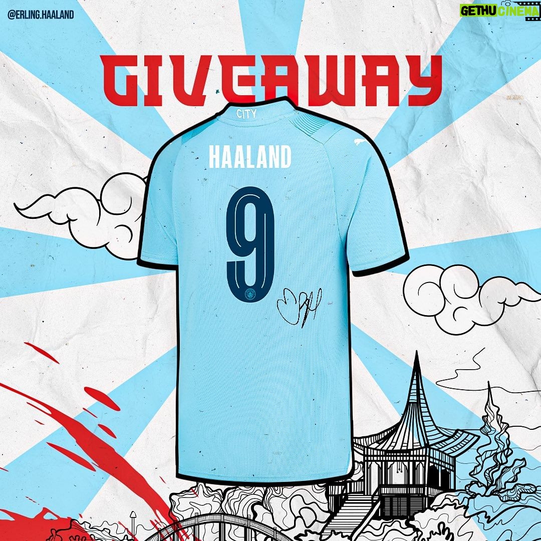 Erling Haaland Instagram - 🇯🇵 GIVEAWAY TIME 🇯🇵 To all my fans in Japan! Me and @taiyojr.10 are giving away a signed @mancity jersey! 🧘🏼♂️ To enter... ➡️ You need to take a picture with a @mancity shirt from somewhere in 🇯🇵 and post it to your feed with the hashtag #EH9inJapan. Or send it to me (@erling.haaland) through direct message. I'll pick the winner and announce it on the 26th. Good luck! (Only to fans living in Japan) 🇯🇵 プレゼントタイム 🇯🇵 日本のファンの皆さんへ!僕と♪taiyojr.10がサイン入り♪mancityジャージをプレゼントします!🧘🏼♂️ 応募方法 ➡️ 🇯🇵 のどこからでもいいので、˶@mancityのシャツと一緒に写真を撮って、ハッシュタグ「#EH9inJapan」をつけて自分のフィードに投稿してください。またはダイレクトメッセージで私(@erling.haaland)に送ってください。当選者を選び、26日に発表します。幸運を祈る! (日本在住のファン限定です)