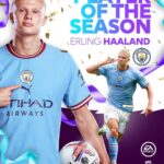 Erling Haaland Instagram - Proud and humbled to become the first-ever footballer to win both the Premier League Player of the Season and Premier League Young Player of the Season. Thanks to my family, fans, teammates and the whole staff for this! 🏆 ➕ 🏆