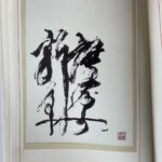 Ester Geislerová Instagram - Dvě kaligrafie, stejný pojem Šťastný Nový rok (Kinga šinnen) -varianta b) a a) od táty, Petra Geislera. #petrgeisler . . # #japancaligraphy #japonskakaligrafie 🖤