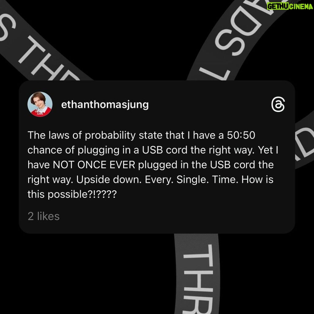Ethan Thomas Jung Instagram - But really!!! #huh #question #technology #whataretheodds