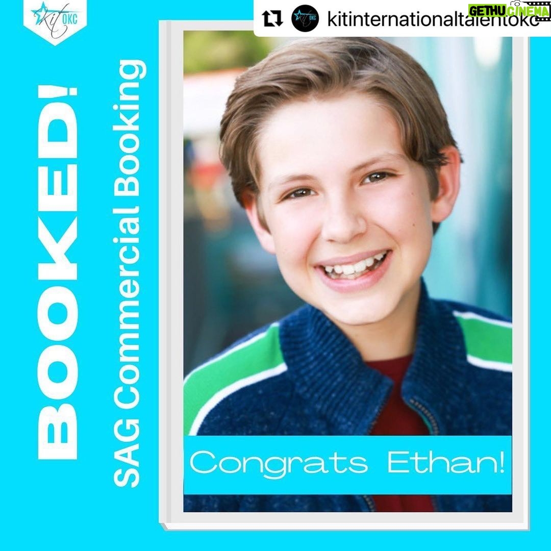 Ethan Thomas Jung Instagram - #Repost @kitinternationaltalentokc ・・・ BOOKED 🌟 Ethan’s year is off to a great start. He booked an on-camera principal role in a SAG commercial shooting next week and received two MAJOR theatrical auditions today. Congratulations Ethan! 🎉🙌♥️ #Actor #ChildActor #Booked #Commercial #TV #KitInternationalTalent #KitIntlTalentOKC