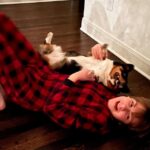 Ethan Thomas Jung Instagram - Love my girl @tallulahjung #aboyandhisdog #dog #corgi #welshcorgi #laugh #love #bestoftheday #rofl