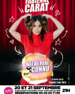 Fabienne Carat Instagram - 20 et 21 septembre ON STAGE !!! Bon je me coiffe et vous retrouve ce soir sur @tpmptv @c8lachaine avant demain soir en chair et en os au @le_kft pour la PREMIÈRE DE MON 2e SPECTACLE SEULE EN SCÈNE