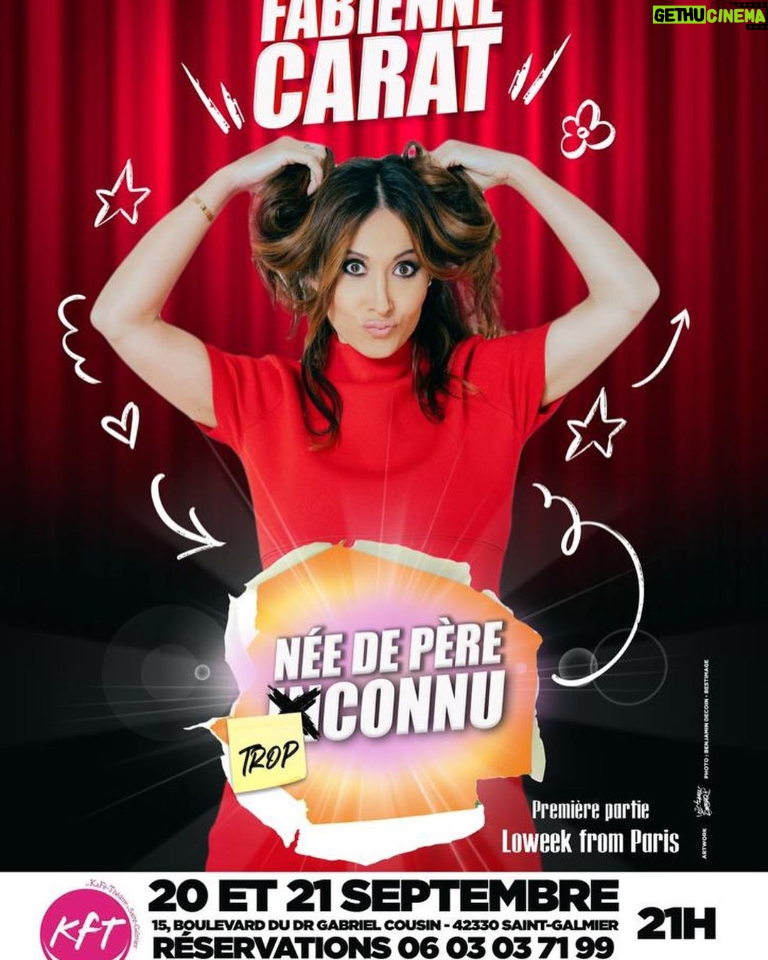 Fabienne Carat Instagram - 20 et 21 septembre ON STAGE !!! Bon je me coiffe et vous retrouve ce soir sur @tpmptv @c8lachaine avant demain soir en chair et en os au @le_kft pour la PREMIÈRE DE MON 2e SPECTACLE SEULE EN SCÈNE