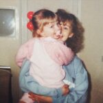 Faye Marsay Instagram - Me and my best gal pal. Long time ago! Mother rocking an 80's perm!