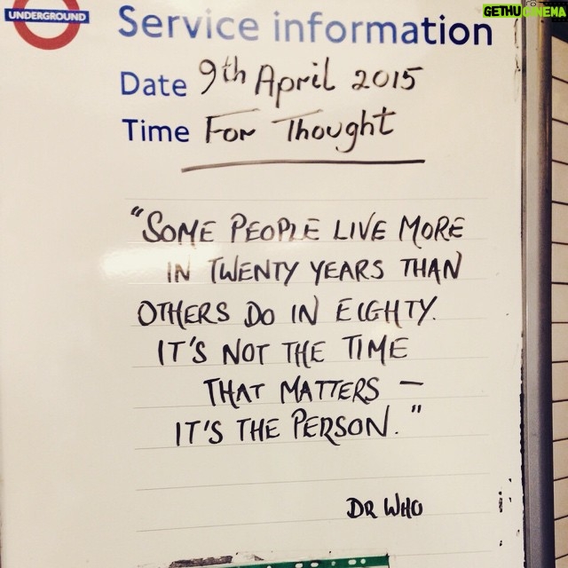 Faye Marsay Instagram - Tooting Broadway station, offering commuters a slice of wisdom everyday without fail 👍