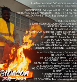 Fermin Muguruza Instagram - BIDASOA y Madrid antifa:
"BIDASOA 2018-2023" 
@bidasoa_2018_2023 
4. astea zinemetan. Donostian jarraitzen dugu eta kasu! Iruñean @golem_pamplona eta Lizarran sartzen gara!
4 semana en cines de "BIDASOA 2018-2023". Continuamos en Donostia, y atención, entramos en Iruñea-Pamplona @golem_pamplona por una semana y en Lizarra.
.
MADRID! Mañana sábado nos vemos en la charla con ZEROCALCARE @zerocalcare en el Ateneo La Maliciosa @ateneomaliciosa y a la tarde en la manifa en recuerdo de Carlos Palomino.
Este sábado, una vez más, el Madrid antifascista sale a la calle para recordarte: ¡CARLOS VIVE!

📷 @ikorkotx 
#bidasoa20182023 
#carlospalomino